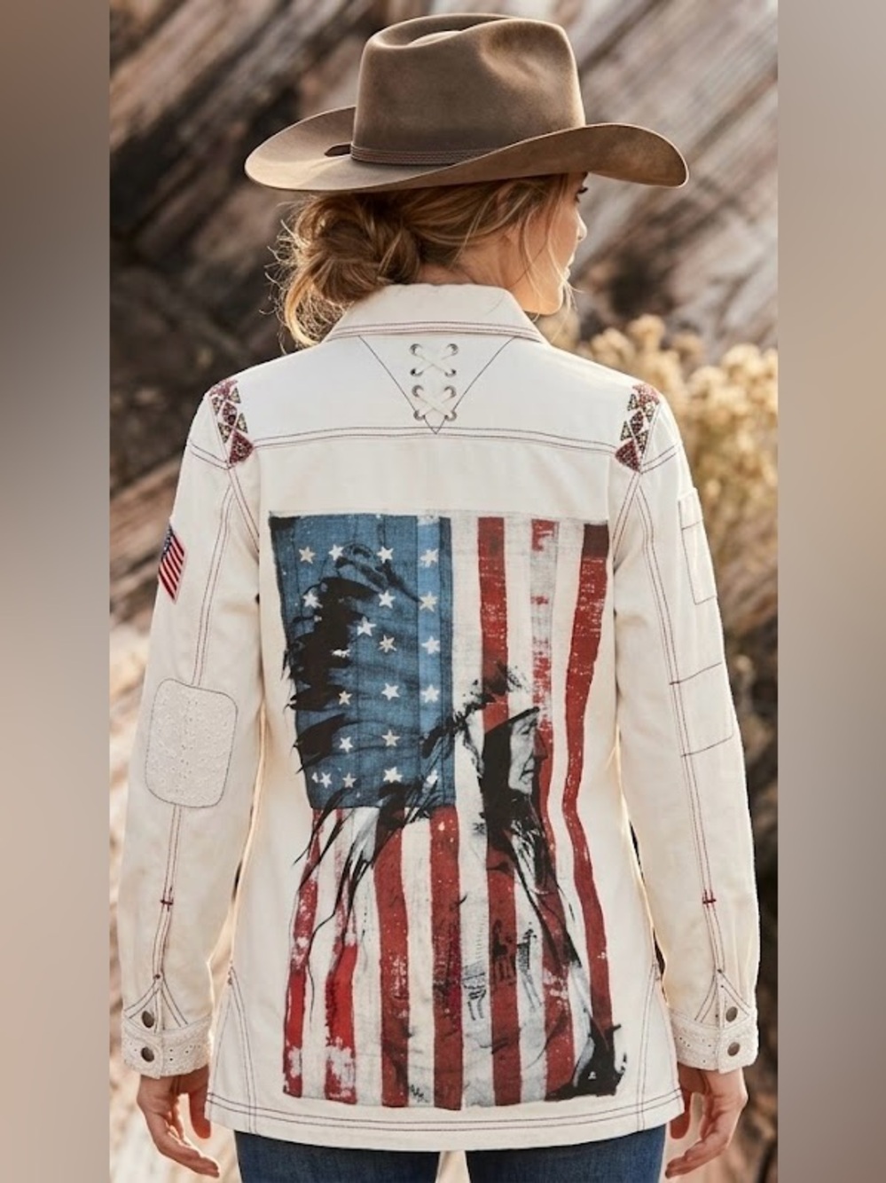 DOUBLE D RANCH || Button Down Shirt-Jacket in Ivory - SZ XS